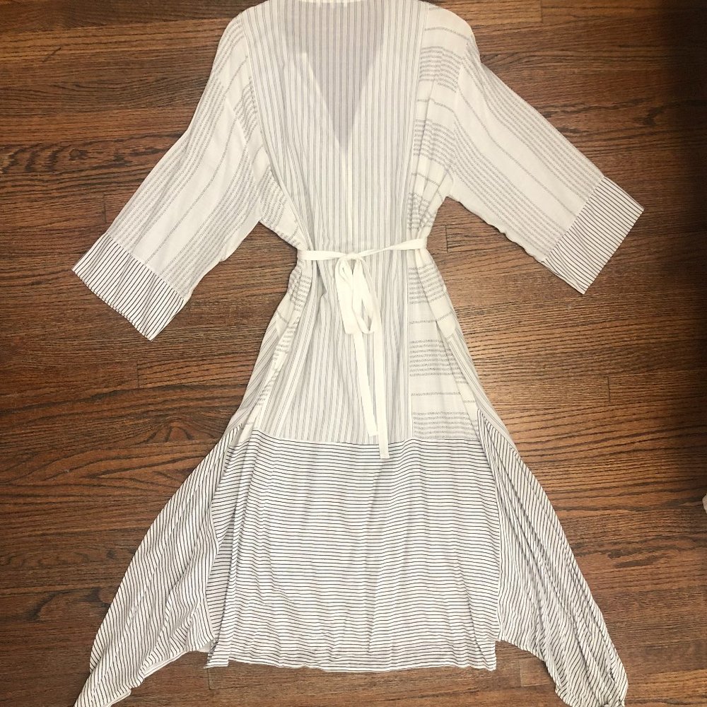 NWOT Zara midi/maxi dress, size Large, black and white stripe